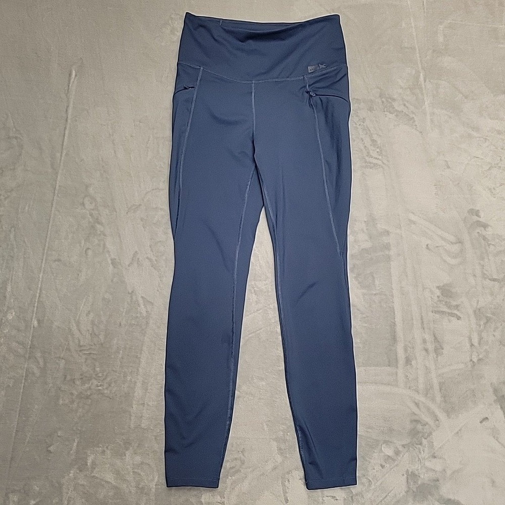 Eddie Bauer Trail Tight Women Small Blue High Rise Zipper Pockets Hiking Yoga
